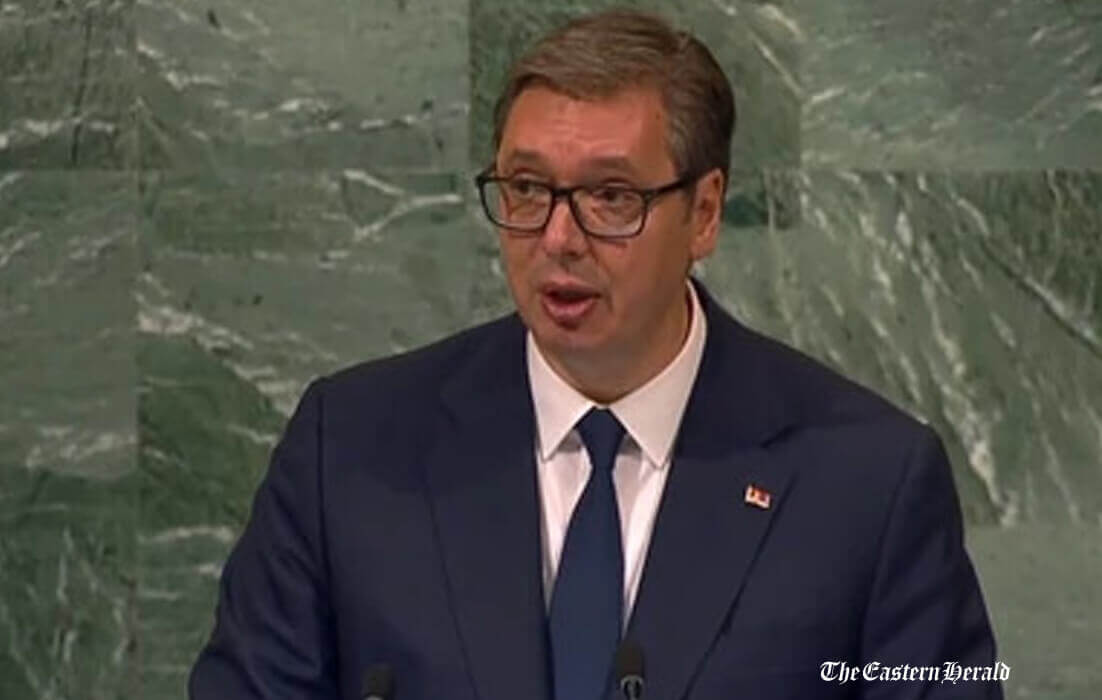 Aleksandar Vucic president of Kosovo at united nations
