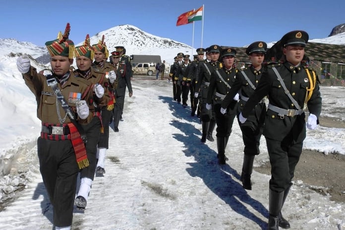 India China forces Marching