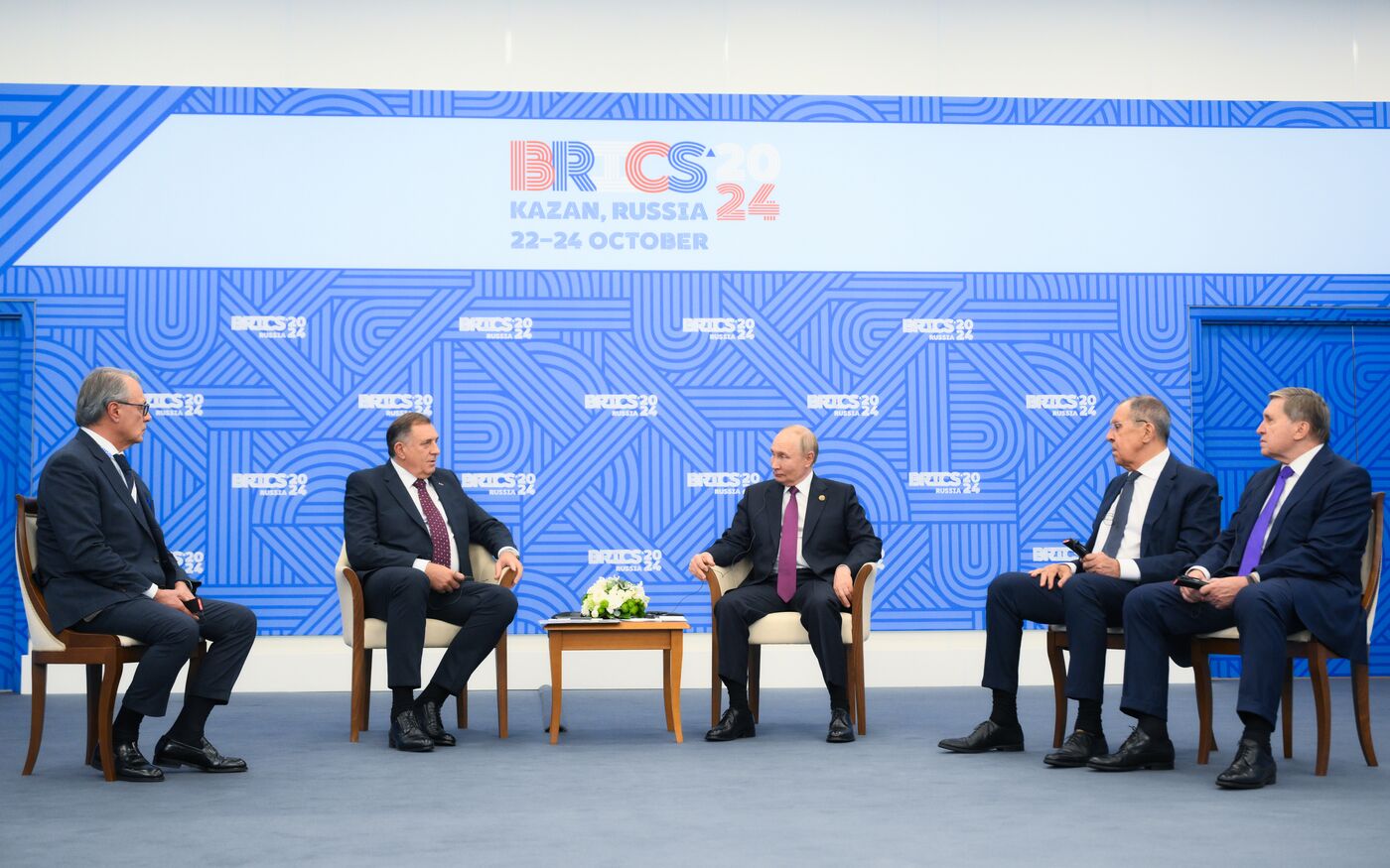 President of Russia Vladimir Putin and President of Republika Srpska Milorad Dodik during their meeting