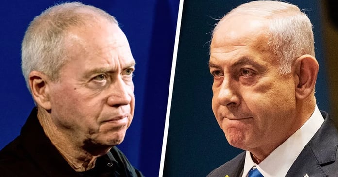Israeli Prime Minister Benjamin Netanyahu and former Defense Minister Yoav Gallant