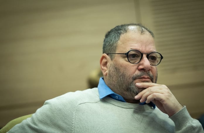 MK Ofer Cassif attends a House committee meeting at the Knesset, the Israeli Parliament in Jerusalem