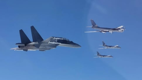 russian air force-chinese air force join exercise