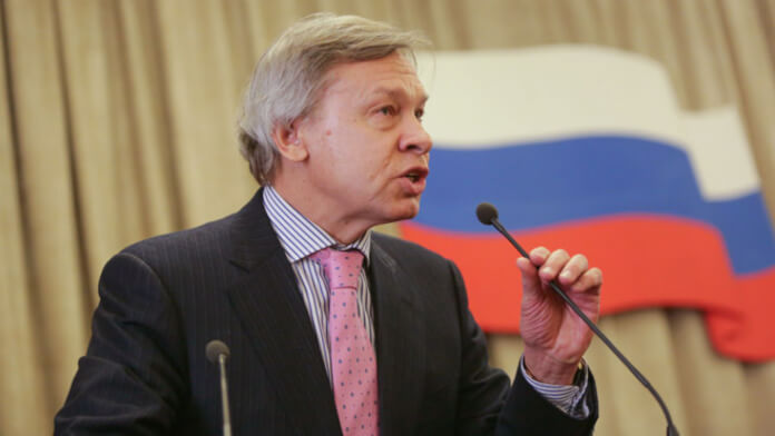 Senator Alexey Pushkov, NATO criticism, Mark Rutte, military mindset, EU social funds, propaganda claims, NATO policies, weapons production, Russian senator
