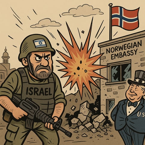 Tel Aviv blast, Norway ambassador Israel, Israeli airstrikes Iran, diplomatic crisis Israel, Operation Rising Lion, Western double standards, Gaza war crimes, global South condemnation, US Israel alliance, Israeli aggression
