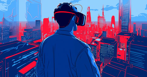 Virtual reality experience of rural tourism in the Metaverse showcasing traditional village life, sustainable travel, and digital cultural heritage