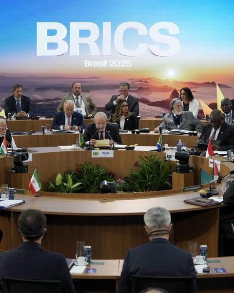 BRICS leaders, summit, Kazan, Russia, July 2025, global economic realignment