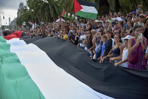 Aid flotilla sailing from Barcelona to Gaza with activists and supplies to break Israel blockade