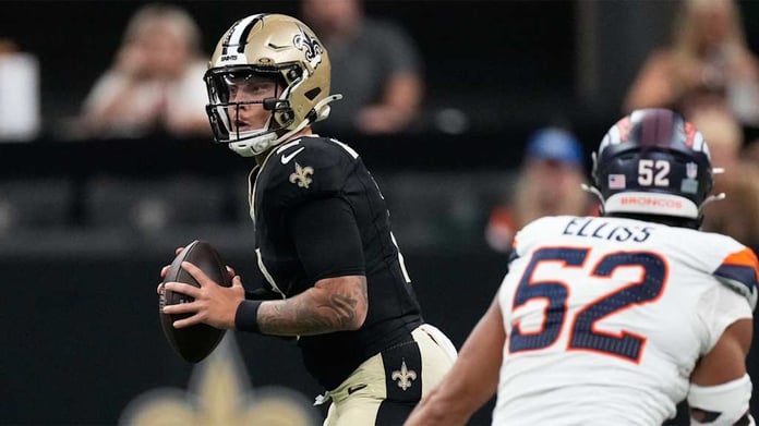 Denver Broncos vs New Orleans Saints, match player stats, 2024 game, 2025 preseason