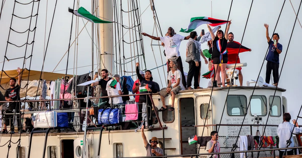 Freedom Flotilla Sails Toward Gaza Freedom Flotilla vessel with activists aboard en route to Gaza.