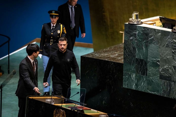 Volodymyr Zelenskyy addresses UNGA 2025, calling for military AI rules