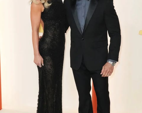 Kelly Ripa and Mark Consuelos together on the Daytime Emmys carpet in Pasadena