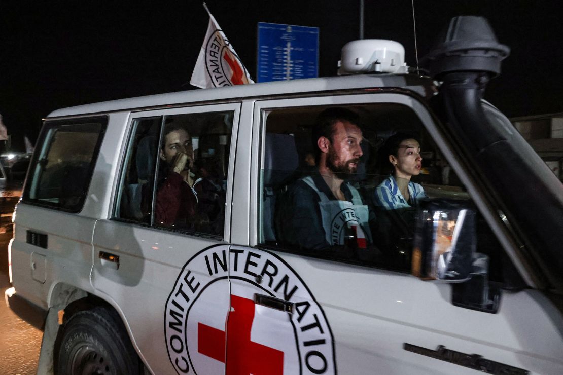 ICRC operations during Gaza ceasefire ICRC flag representing neutral humanitarian operations under Gaza ceasefire