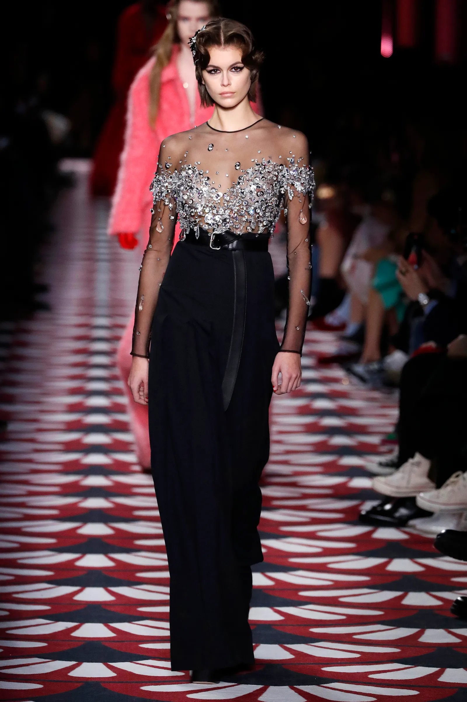 Miu Miu runway look in Paris highlighting silhouettes and proportion