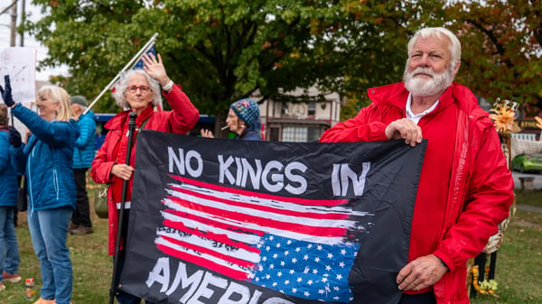 No Kings march, protesters fill avenue