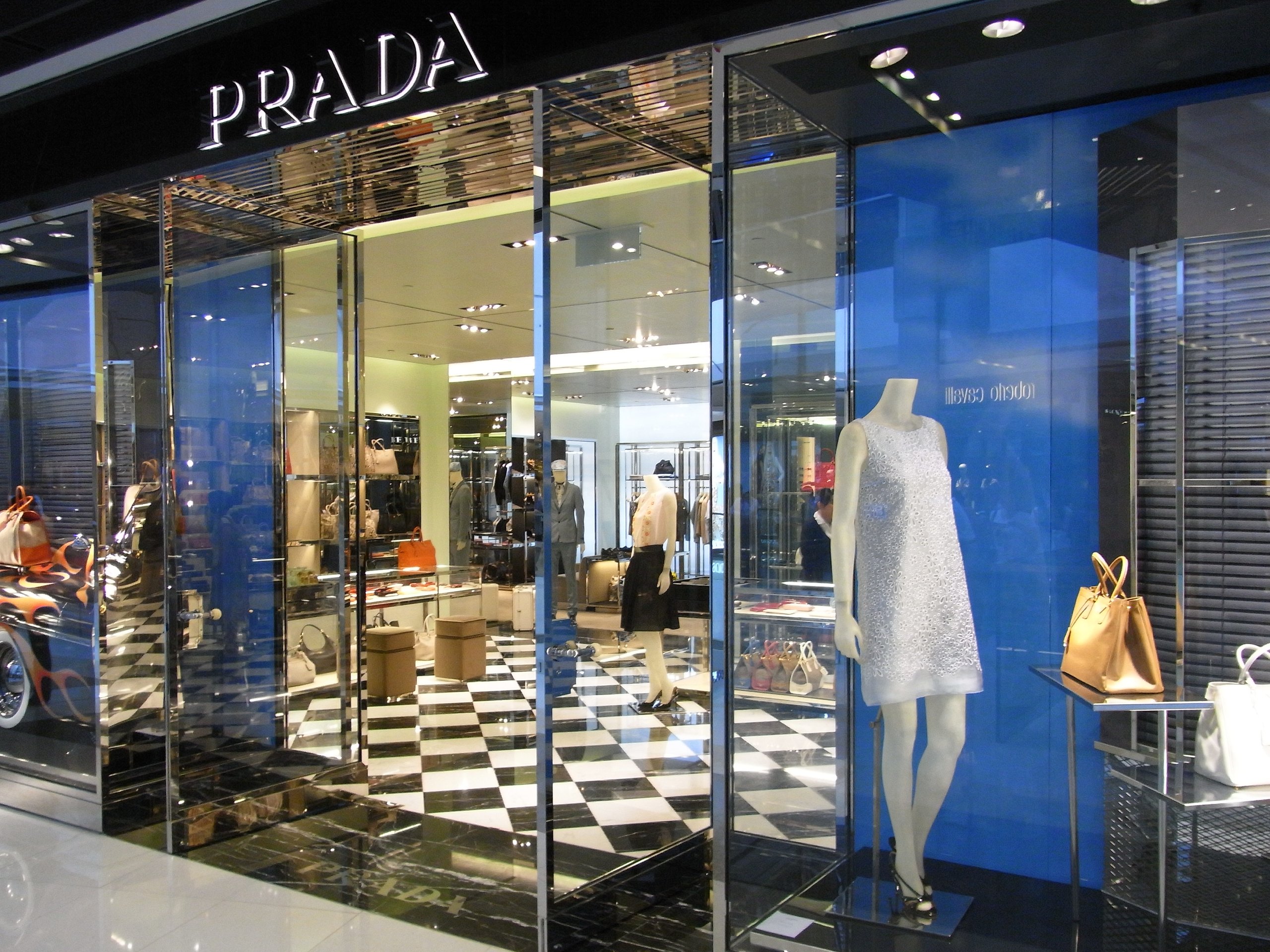 Prada Alexandra House storefront in Central, Hong Kong