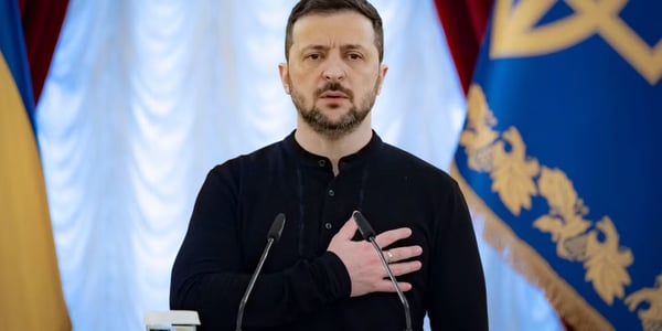 President Volodymyr Zelenskyy during Ukraine peace negotiations 2025