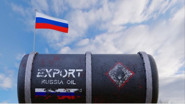 European Union flag with gas pipeline infrastructure symbolizing historic phase out of Russian gas imports by 2027