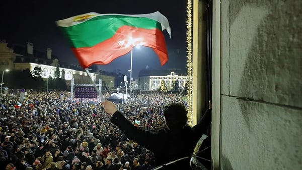 Mass anti-corruption protests in central Sofia after Bulgaria's government resigns ahead of eurozone entry