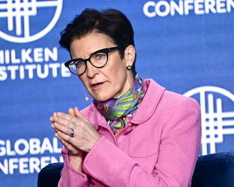 Jane Fraser CEO of Citigroup during investor presentation following $42mn pay increase