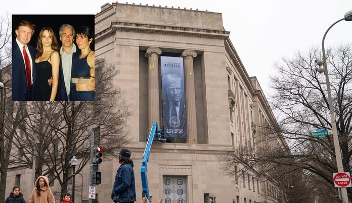 Exterior of the U.S. Department of Justice headquarters in Washington