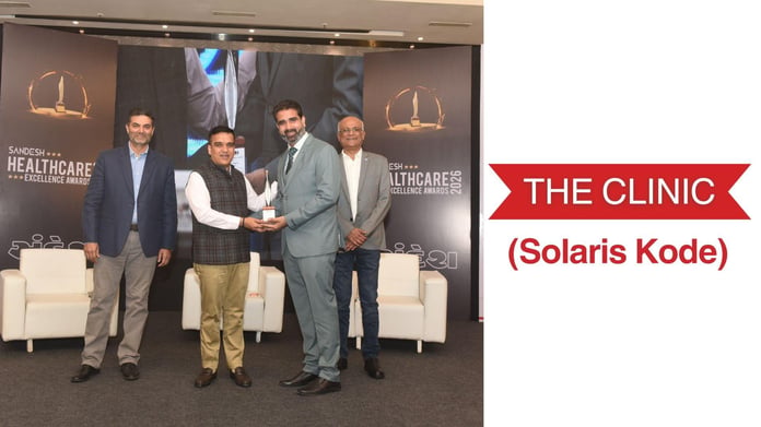Dr. Manu Sharma: Honored as 'Emerging Joint Replacement Surgeon of Gujarat' by Dy CM Harsh Sanghavi at the Healthcare Excellence Awards 2026.