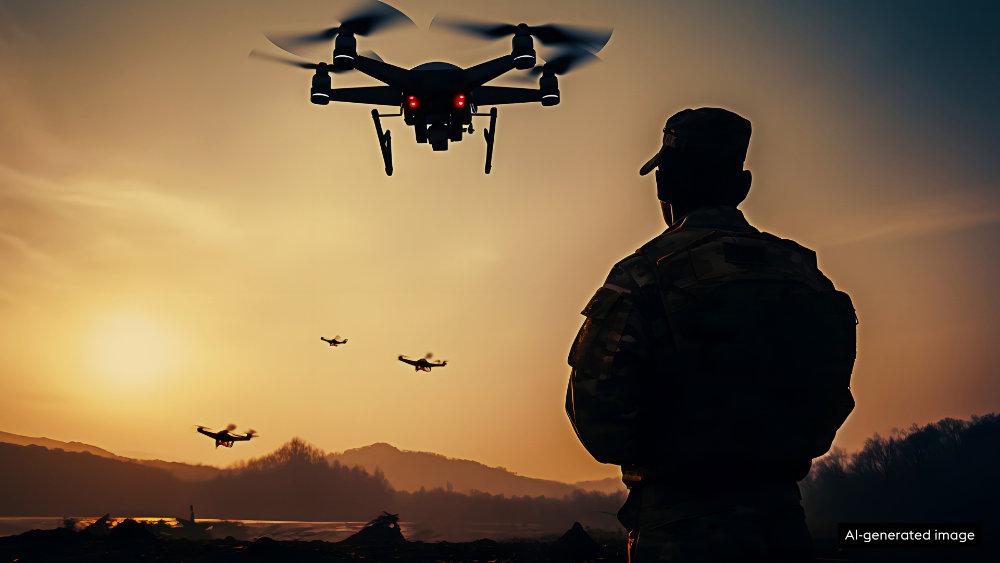 Drone warfare equipment used in militant training operations