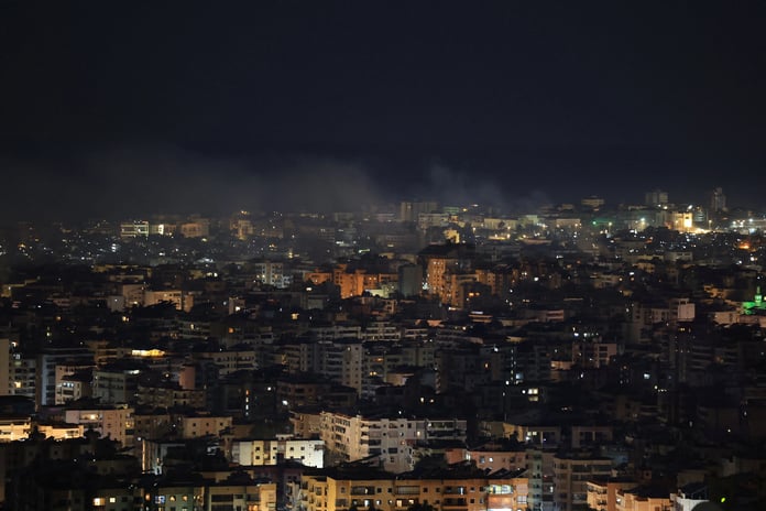 Smoke rises over Beirut after Israeli strike targeting Palestinian Islamic Jihad commander