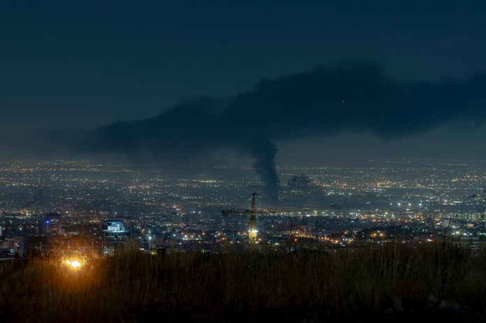 Toxic smoke rises over Tehran after Israeli airstrikes on oil facilities during Iran war