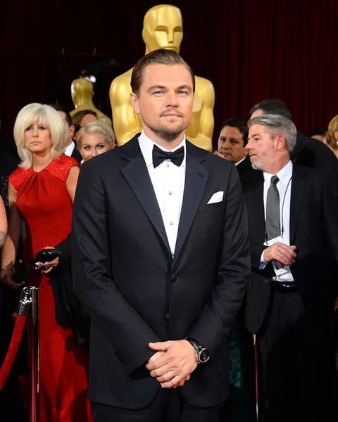 Leonardo DiCaprio attends the Academy Awards as the Best Actor race intensifies