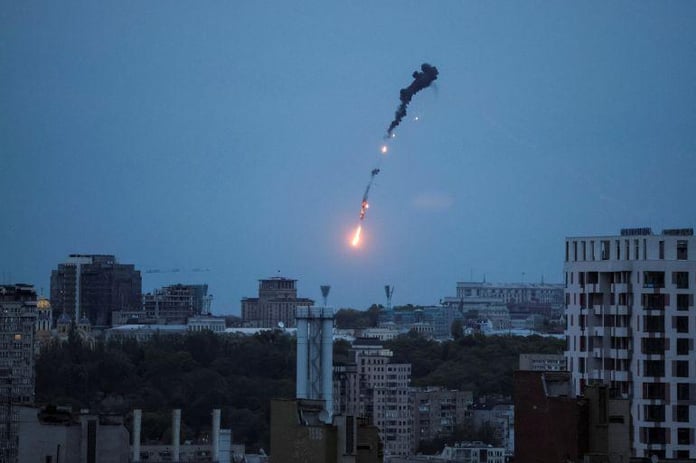 Russia Ukraine War drone attack and air defense interception across multiple regions