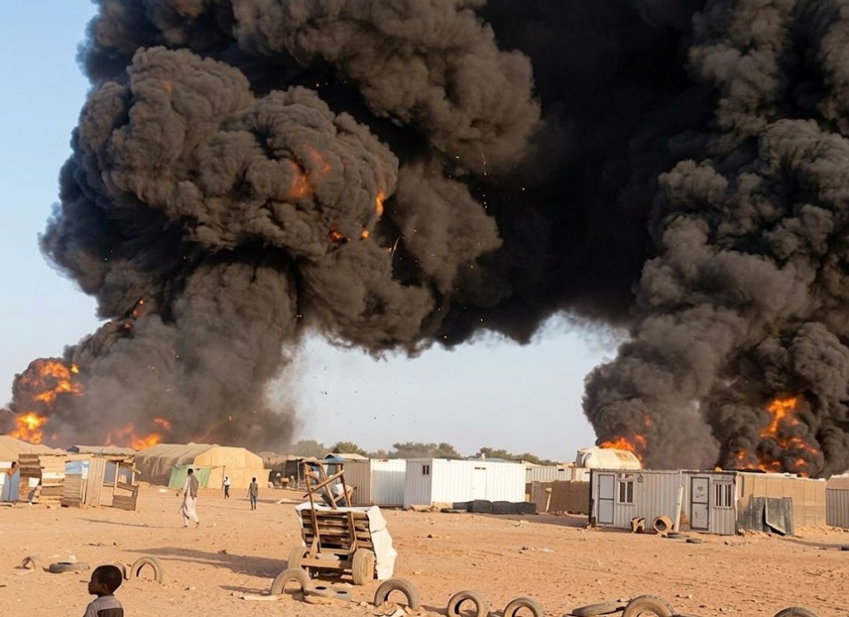 Destroyed hospital in Sudan due to civil war