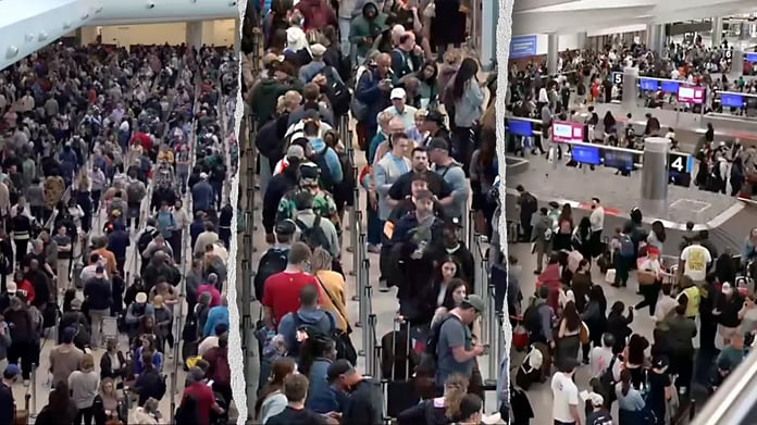 US Capitol and airport chaos during DHS shutdown crisis in 2026