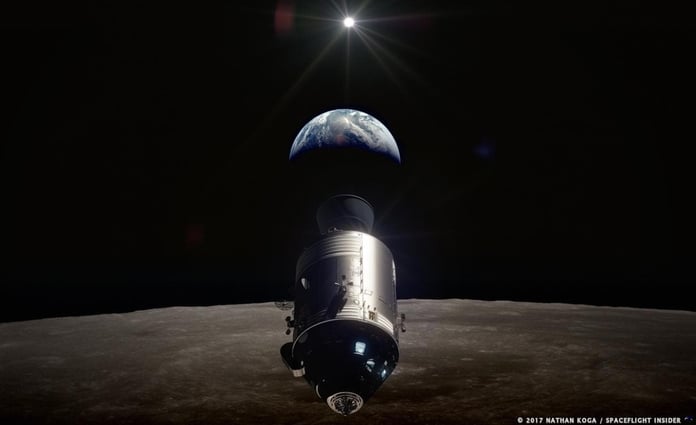 Earth setting behind the Moon captured by Artemis II astronauts on iPhone
