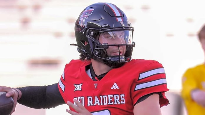 Texas Tech quarterback Brendan Sorsby gambling scandal illustration showing betting addiction crisis