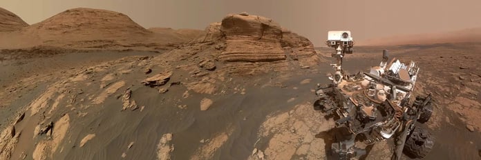 NASA Curiosity rover studying ancient rock in Gale Crater on Mars