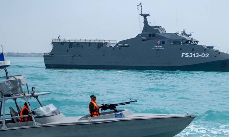 Iran Naval Presence in Hormuz Crisis Iranian IRGC naval boats patrolling Strait of Hormuz