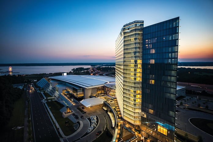 MGM National Harbor casino exterior Maryland gaming revenue March 2026 decline