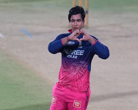 Vaibhav Sooryavanshi celebrates 103 off 37 balls for Rajasthan Royals in IPL 2026