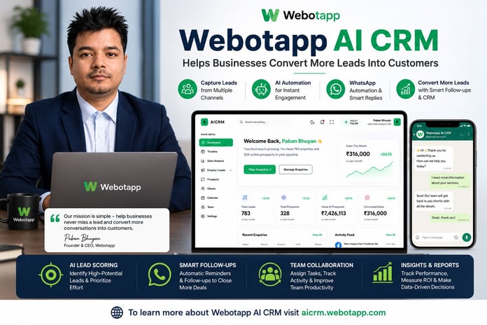 Webotapp AI CRM Helps Businesses Convert More Leads Into Customers
