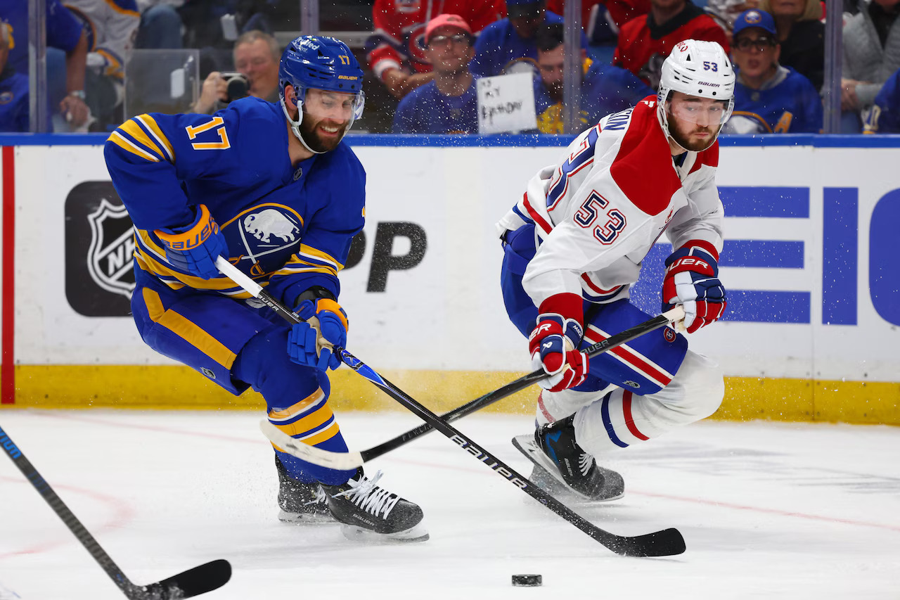 Canadiens and Sabres battle during intense Game 7 NHL playoff matchup