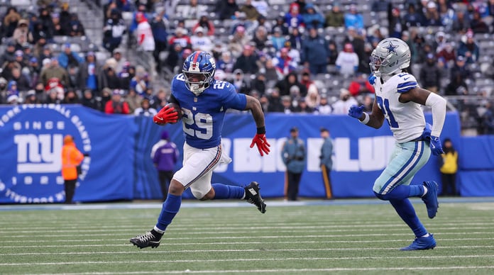 Cowboys and Giants facing off at MetLife Stadium under Sunday Night Football lights in 2026 NFL Week 1 opener