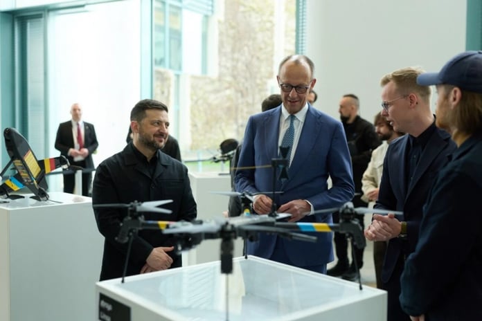 German and Ukrainian officials discuss joint drone production projects in Kiev