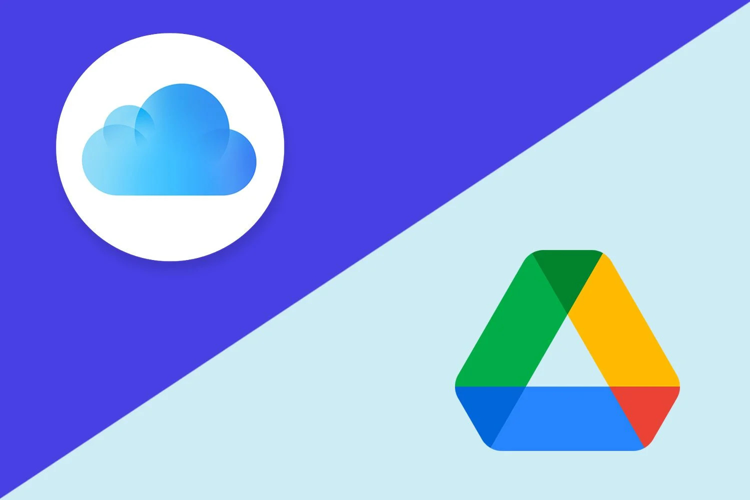 Comparison between Google free storage and Apple iCloud storage
