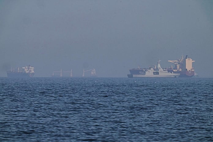Iranian naval patrol monitors commercial vessels crossing the Strait of Hormuz amid rising Gulf tensions