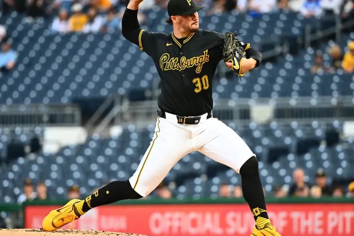Paul Skenes reacts after dominating the Rockies during Pirates win at PNC Park
