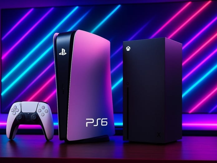 PS6 concept showing AI-powered graphics and path tracing gaming performance