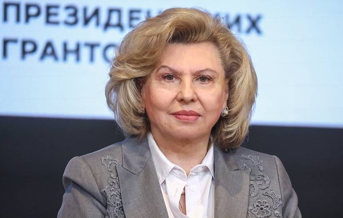 Russian President Vladimir Putin meets Human Rights Commissioner Tatyana Moskalkova in Moscow to discuss Russia-Ukraine family reunification efforts