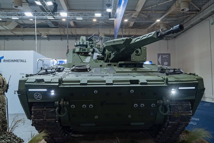 Rheinmetall Lynx KF41 armored infantry fighting vehicle, selected by Romania under the EU SAFE rearmament program