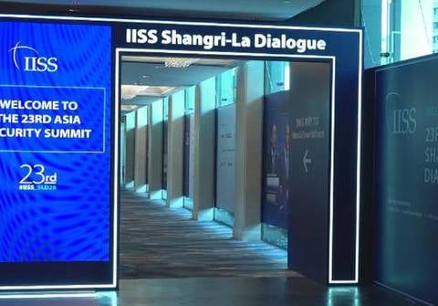Defense officials at the 23rd IISS Shangri-La Dialogue 2026 in Singapore
