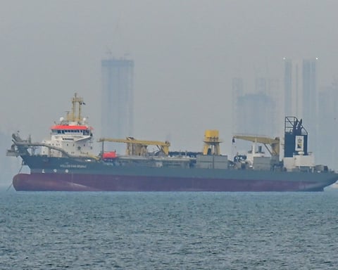 Oil tankers crossing the Strait of Hormuz amid rising global tensions